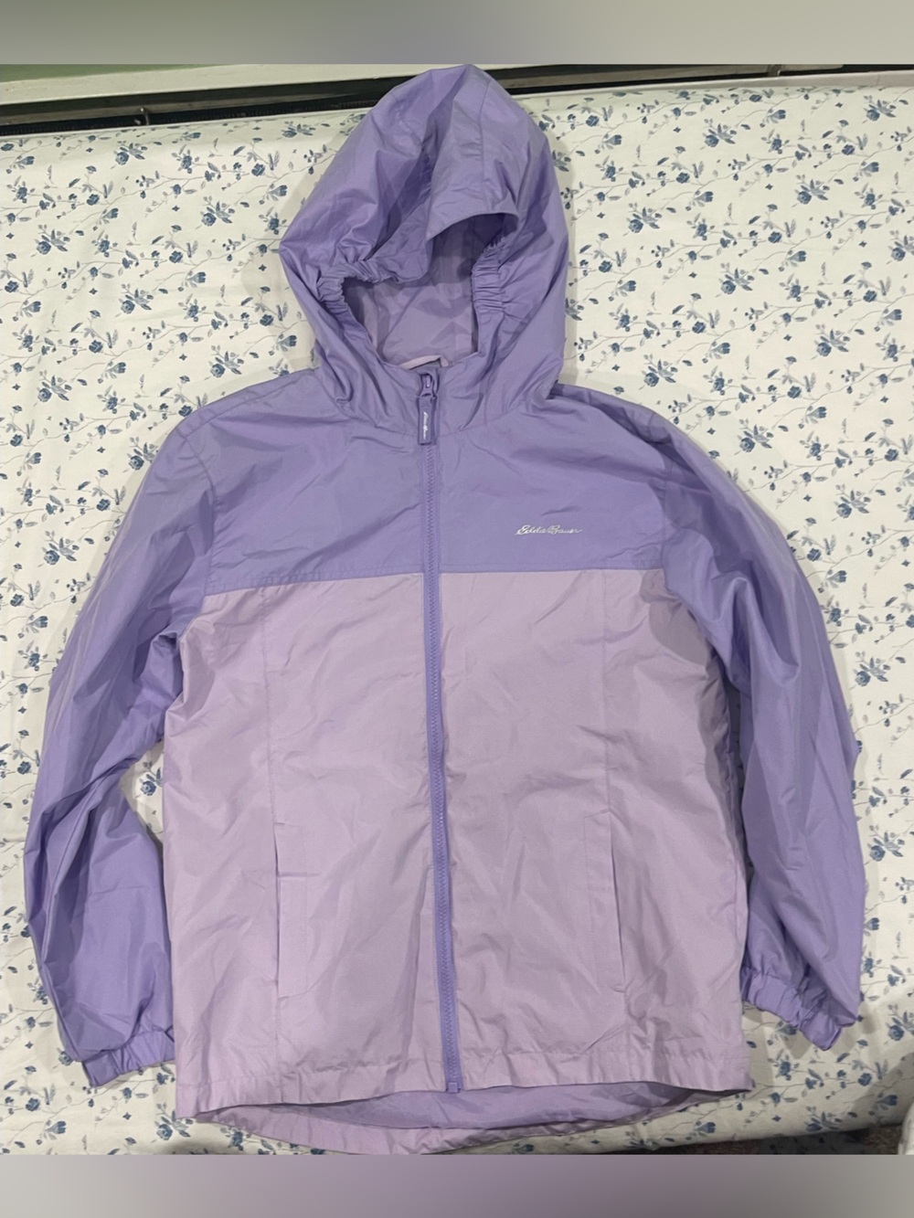Light Lavender Hooded Windbreaker Jacket